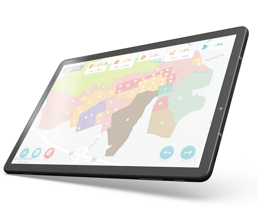 iPlan application on a tablet